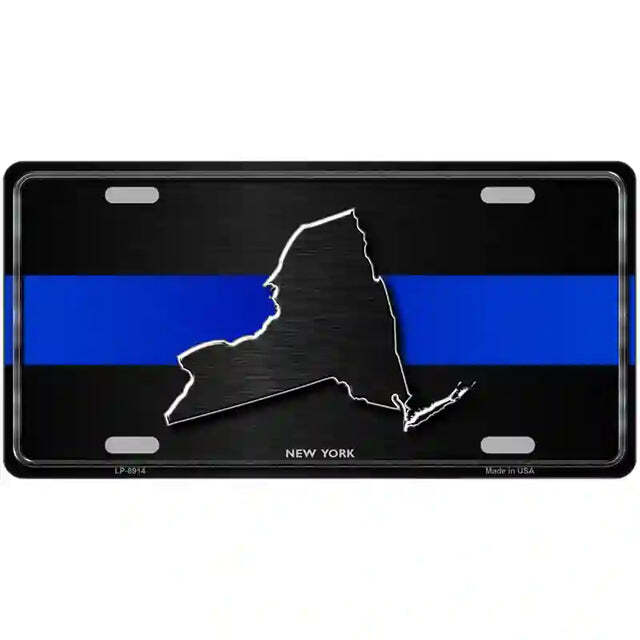 New York Thin Blue Line Metal Sign