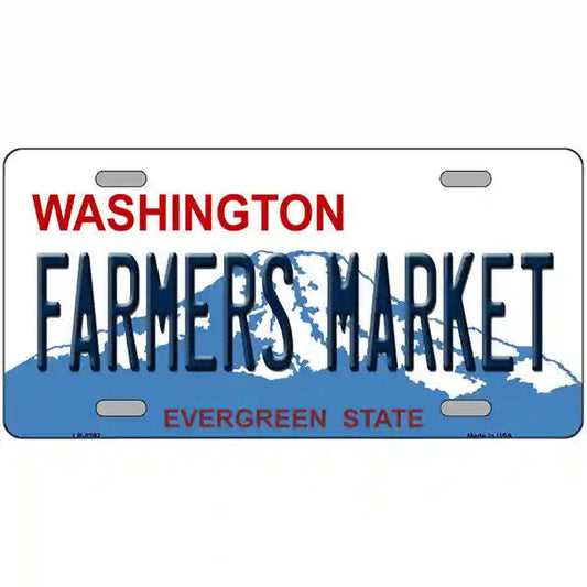 Farmer's Market Washington Metal Sign