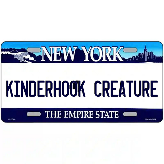 Kinderhook Creature New York Blue Metal Sign