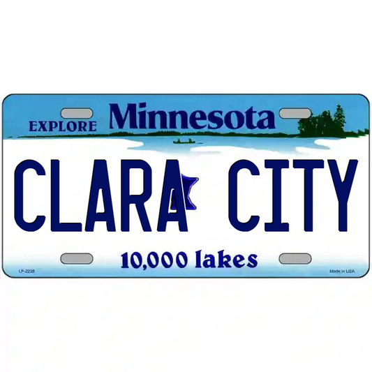 Clara City Minnesota Metal Sign