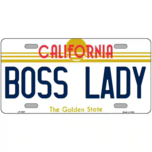 Boss Lady California Metal Sign