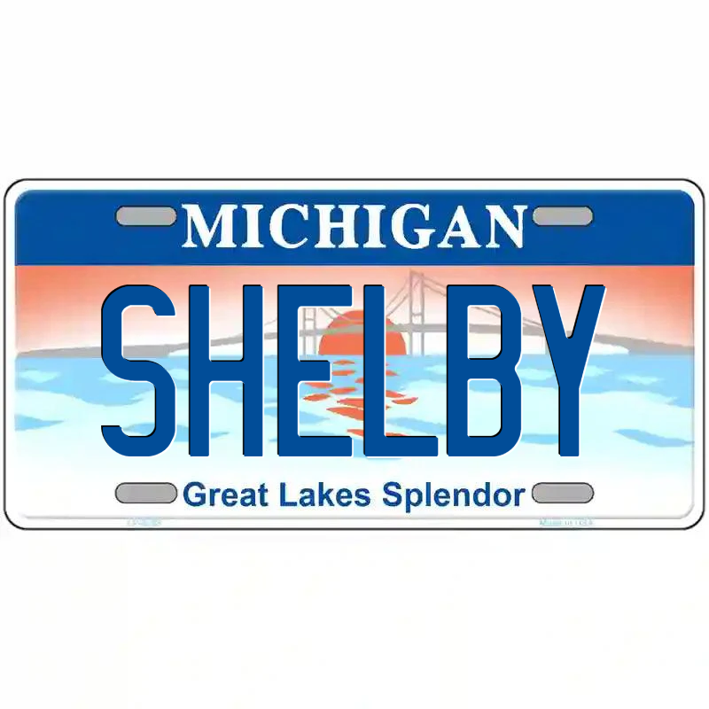 Shelby Michigan Great Lakes Metal Sign