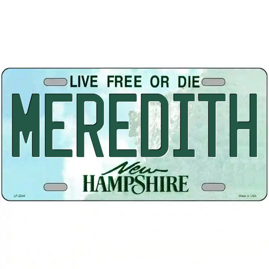 Meredith New Hampshire Metal Sign