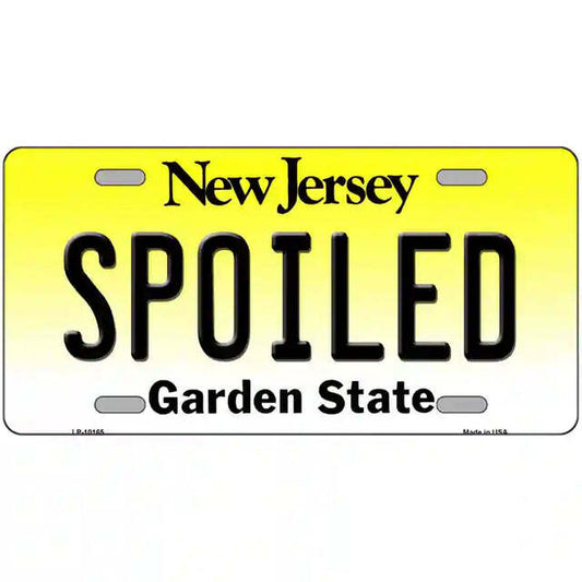 Spoiled New Jersey Metal Sign