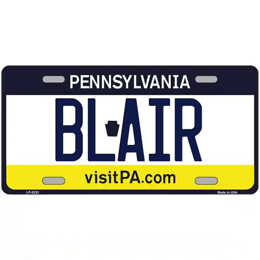 Blair Pennsylvania Metal Sign