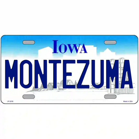 Montezuma Iowa Metal Sign