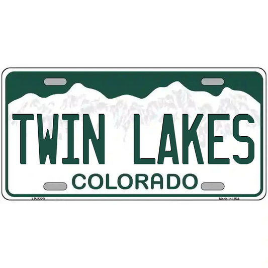 Twin Lakes Colorado Metal Sign