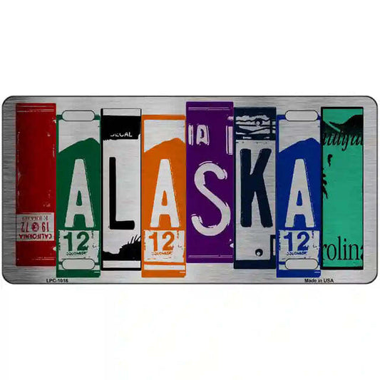 Alaska License Plate Art Metal Sign