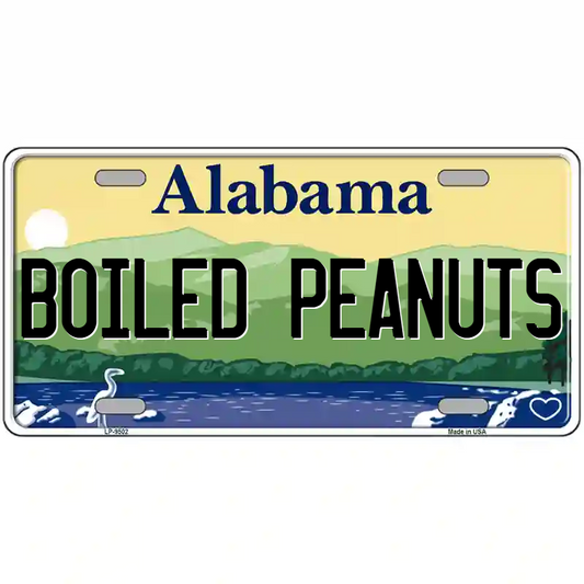 Boiled Peanuts Alabama Metal Sign