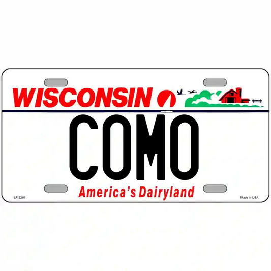 Como Wisconsin Metal Sign
