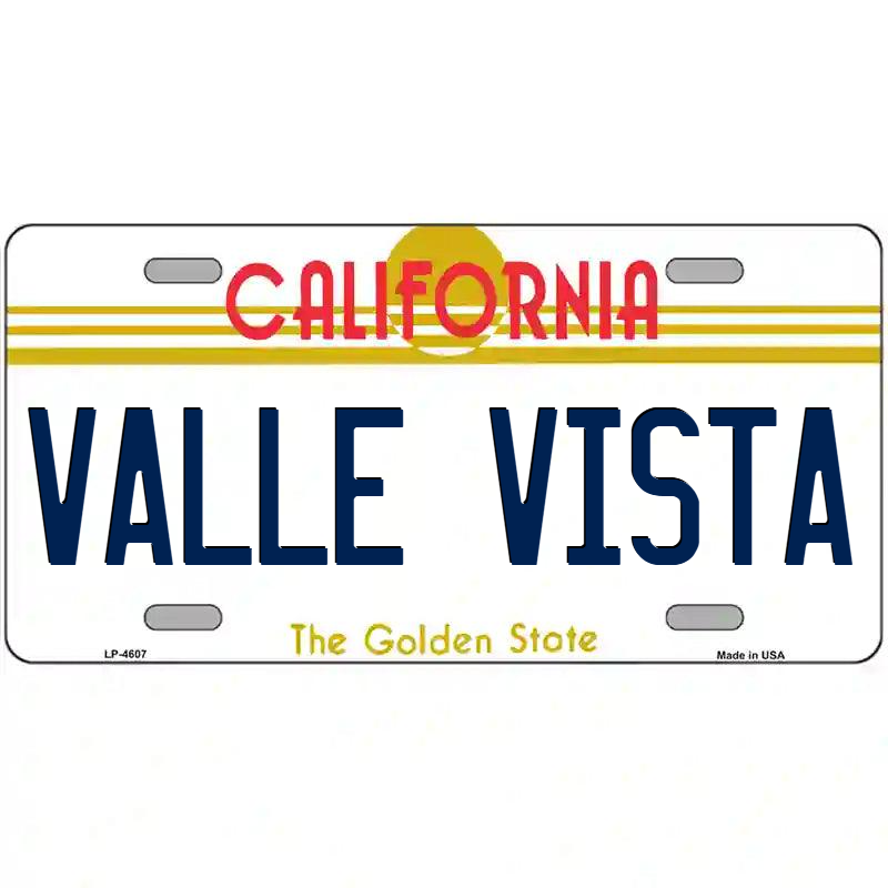 Valle Vista California Metal Sign