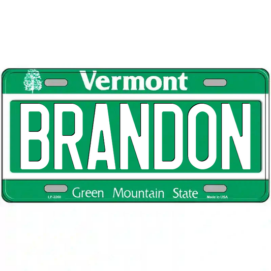 Brandon Vermont Metal Sign