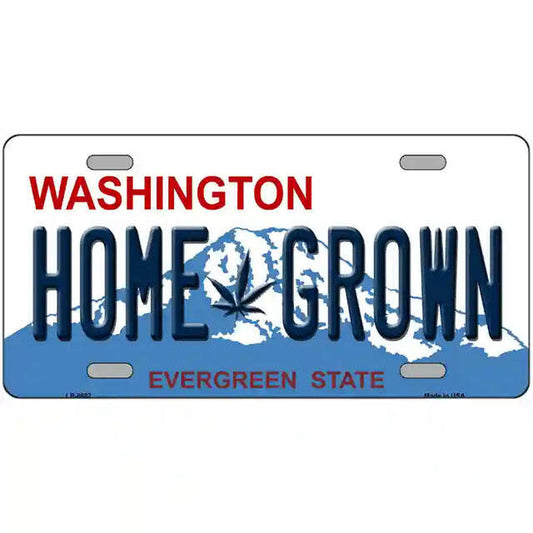 Home Grown Washington Metal Sign