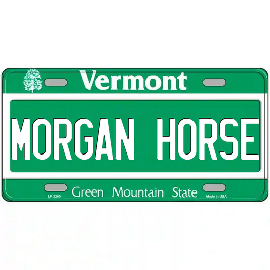 Morgan Horse Vermont Metal Sign