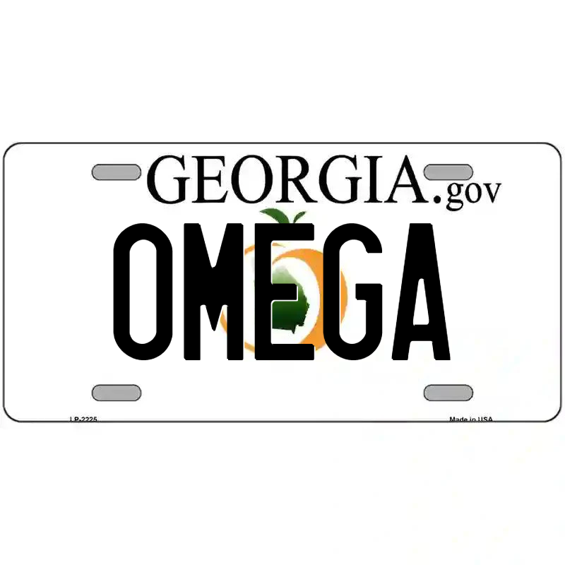 Omega Georgia Metal Sign