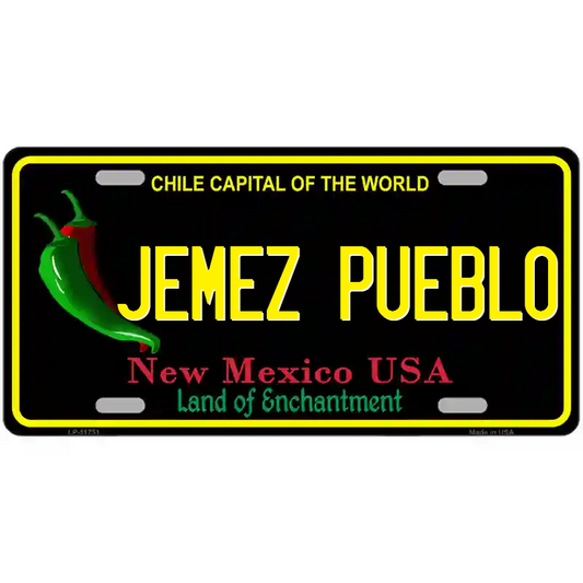 Jemez Pueblo New Mexico Black Metal Sign