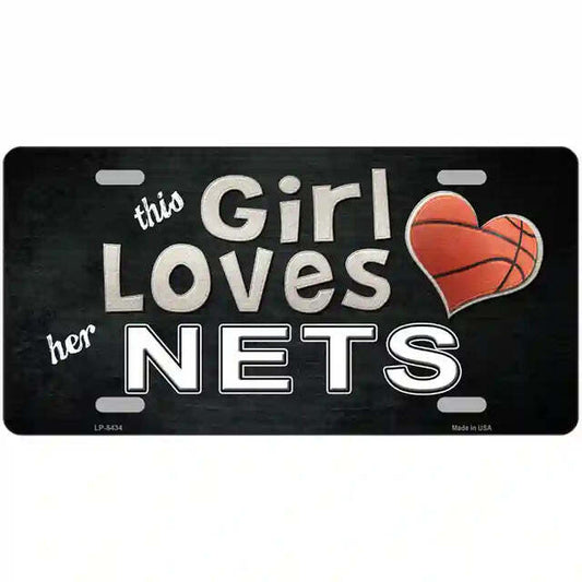 This Girl Loves Her Nets Metal Sign