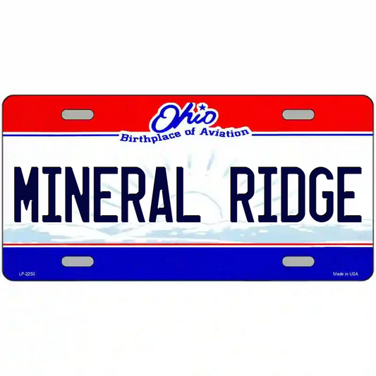 Mineral Ridge Ohio Metal Sign