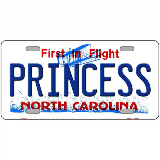 Princess North Carolina Metal Sign