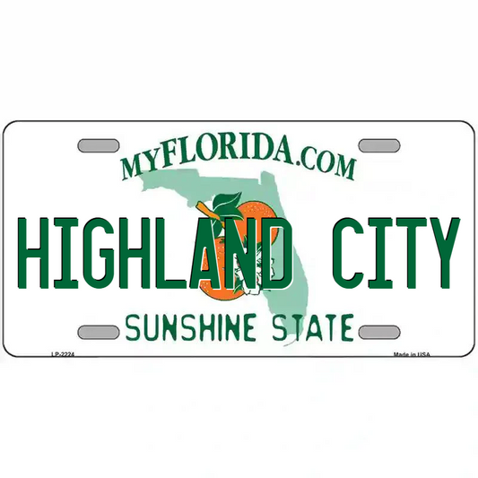 Highland City Florida Metal Sign