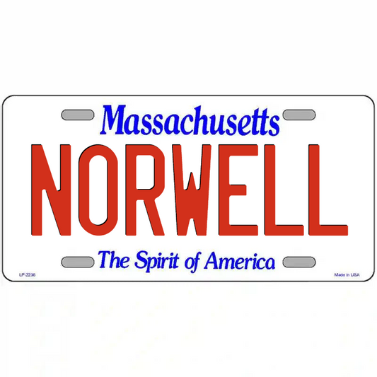 Norwell Massachusetts Metal Sign