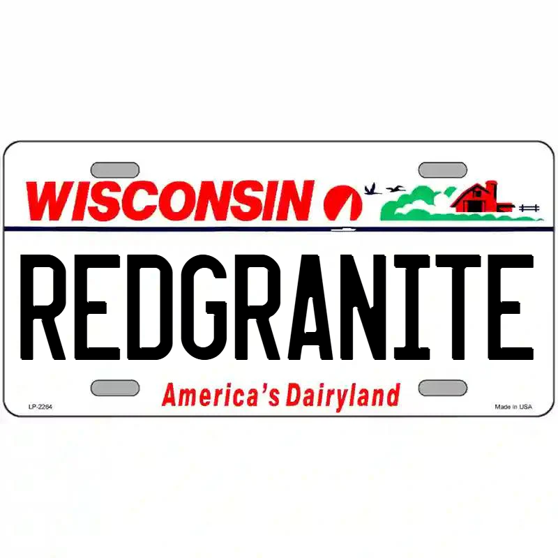 Redgranite WIsconsin Metal Sign
