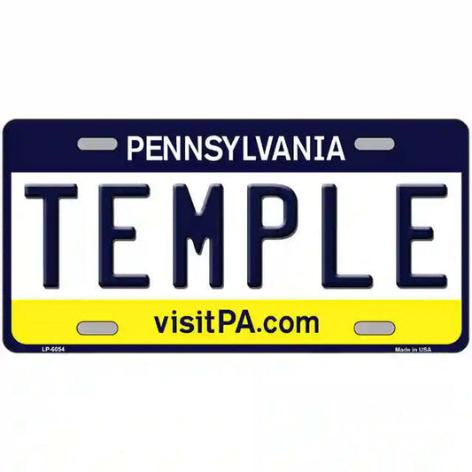 Temple Pennsylvania Metal Sign