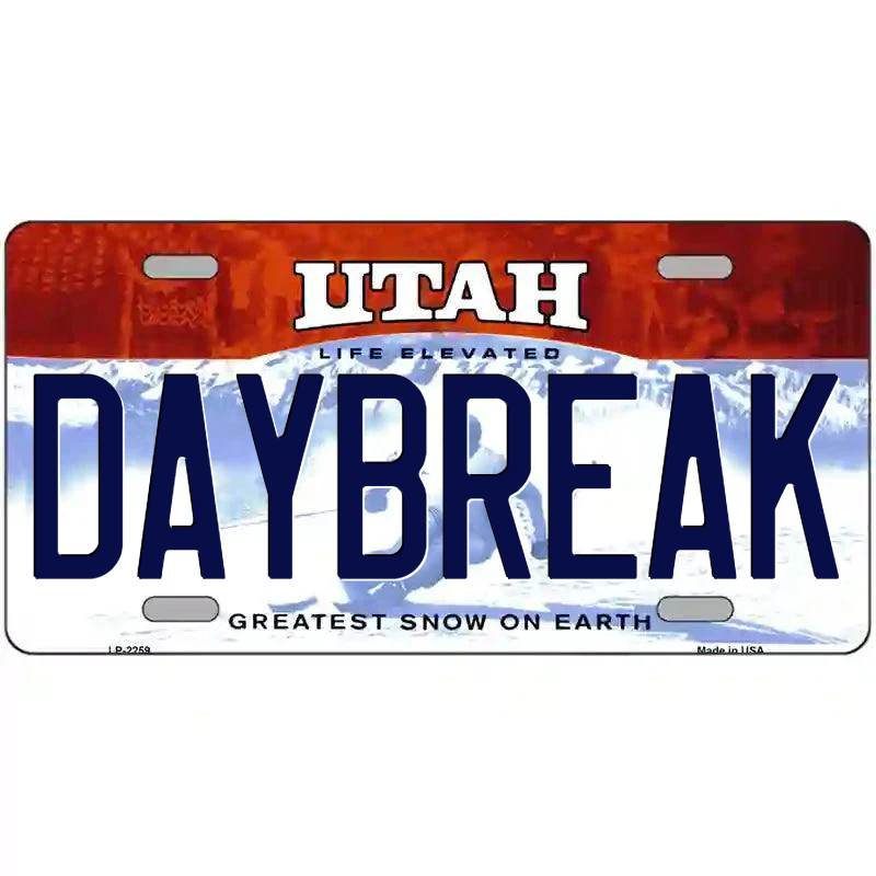 Daybreak Utah Metal Sign