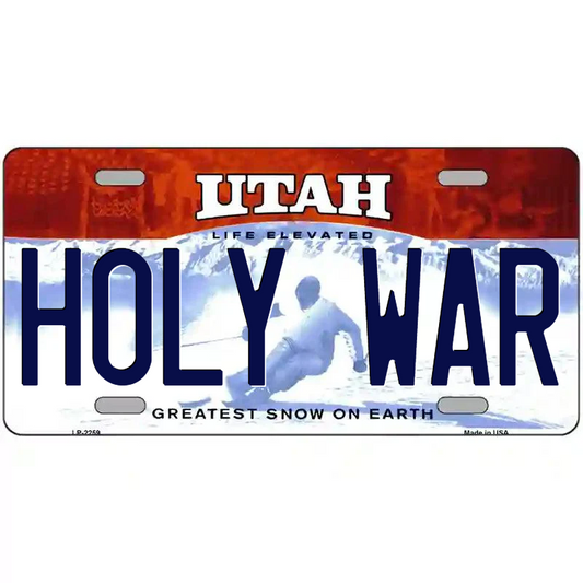 Holy War Utah Metal Sign