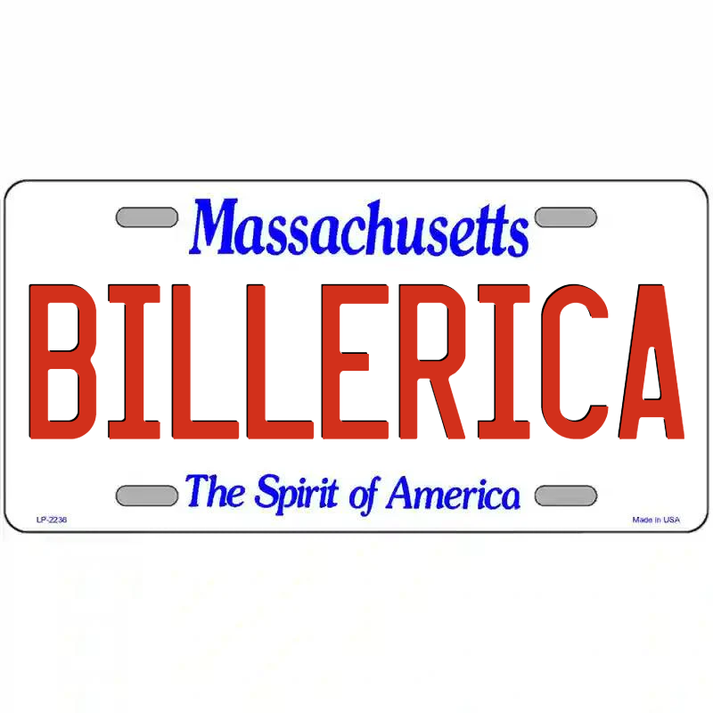 Billerica Massachusetts Metal Sign