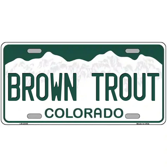 Brown Trout Colorado Metal Sign