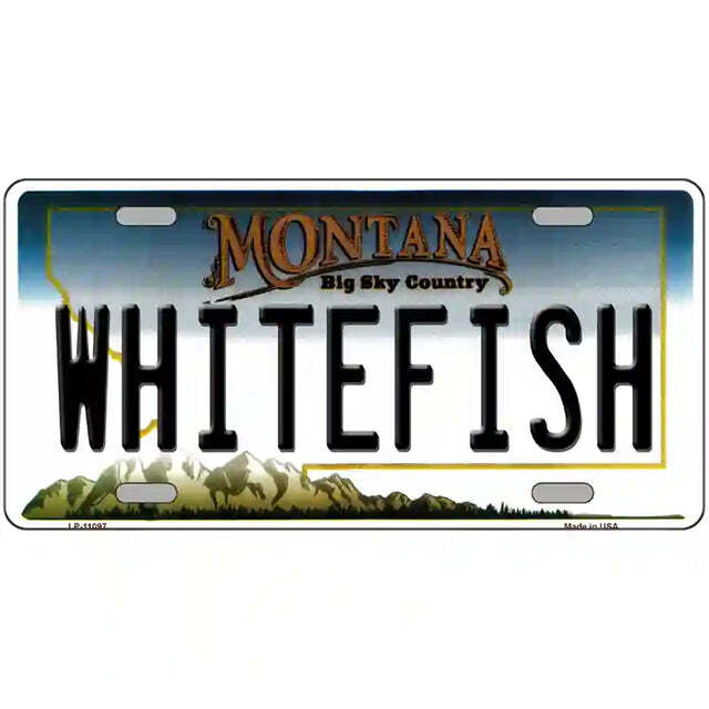 Whitefish Montana Metal Sign
