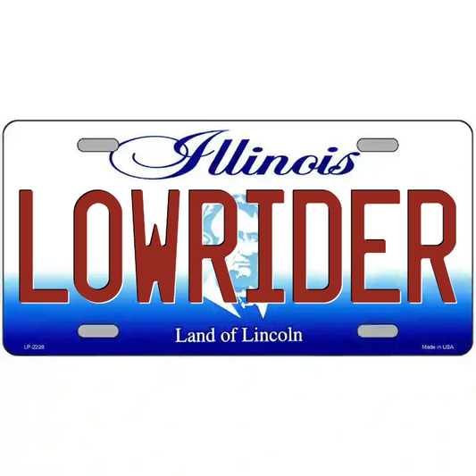Lowrider Illinois Metal Sign