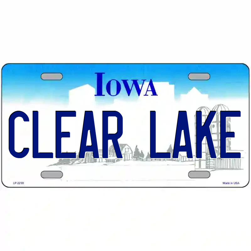 Clear Lake Iowa Metal Sign