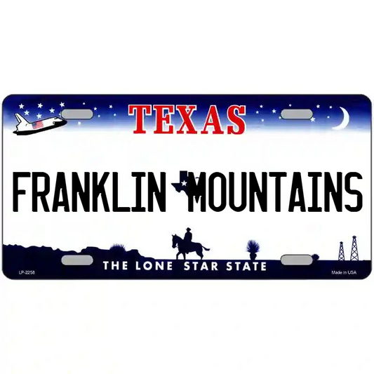Franklin Mountains Texas Metal Sign