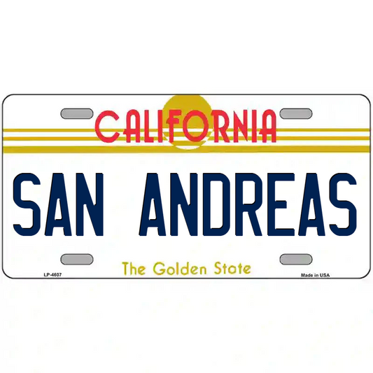 San Andreas California Metal Sign