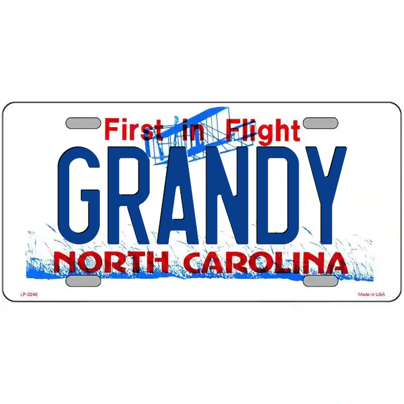 Grandy North Carolina Metal Sign