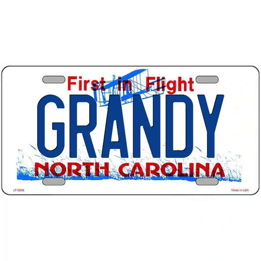 Grandy North Carolina Metal Sign