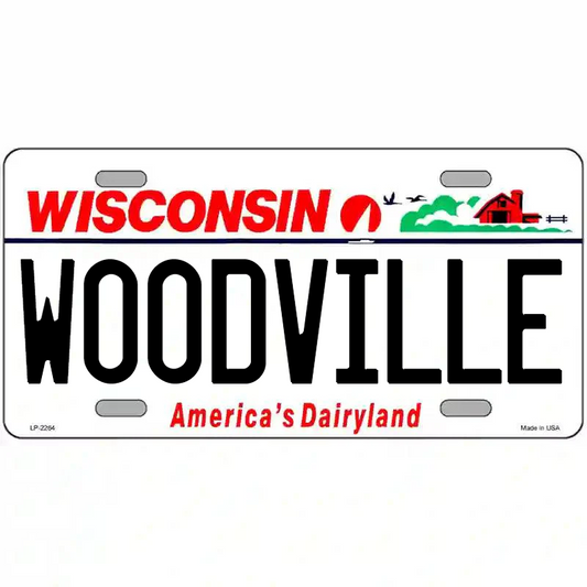 Woodville Wisconsin Metal Sign