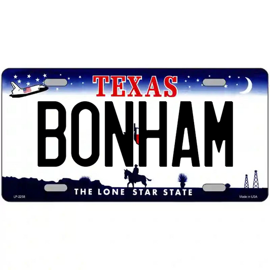 Bonham Texas Metal Sign