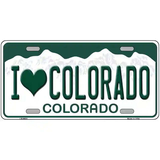 I Love Colorado Colorado Metal Sign