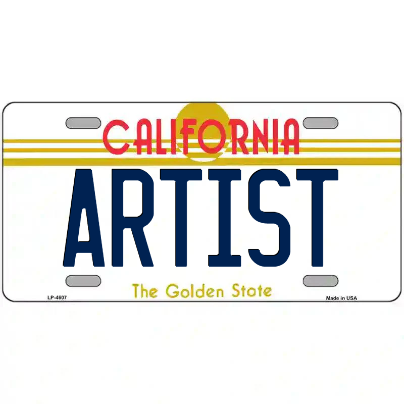 Artist California Metal Sign