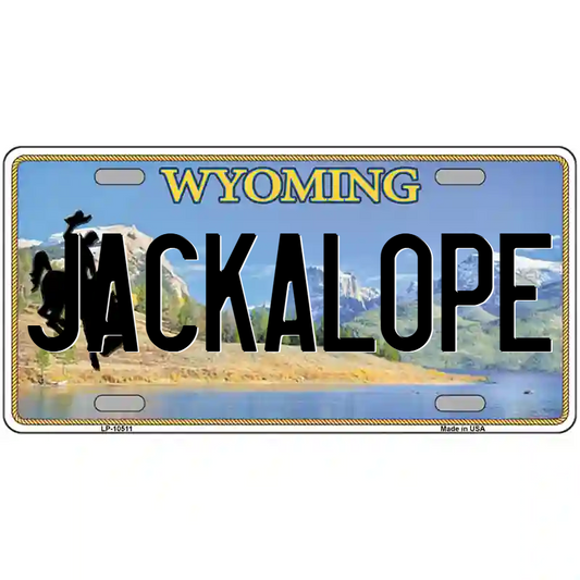 Jackalope Wyoming Metal Sign