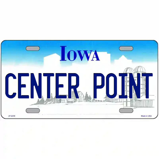 Center Point Iowa Metal Sign