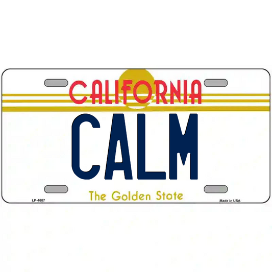 Calm California Metal Sign