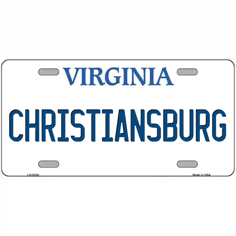 Christiansburg Virginia Metal Sign