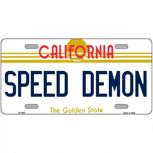 Speed Demon California Metal Sign