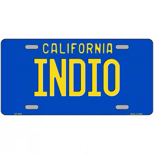 Indio California Blue Metal Sign