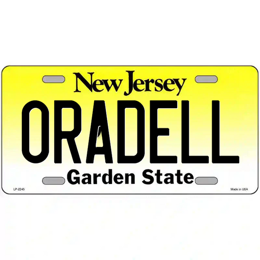 Oradell New Jersey Metal Sign