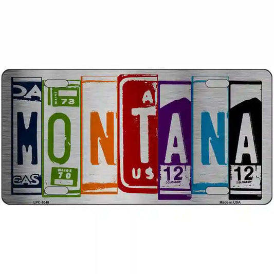 Montana License Plate Art Metal Sign